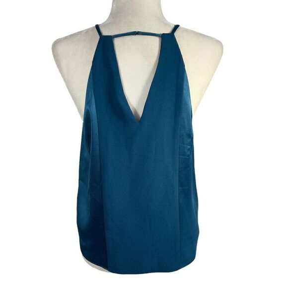 Parker NWT !! Large Sleeveless Blue Satin Cutout Back Spaghetti Top top women’s - Picture 7 of 10
